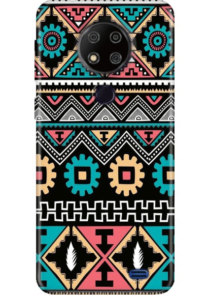 Reeder P13 Blue Max 2020 Kılıf Desenli Kapak Silikon Cover Etnik