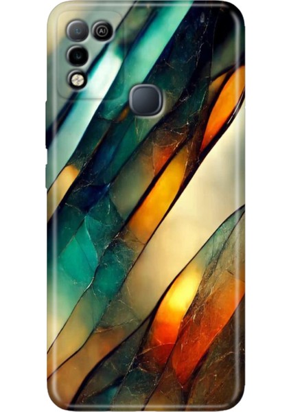 Infinix Hot 10 Play Kılıf Desenli Baskılı Esnek Silikon Kapak Flora Mermer