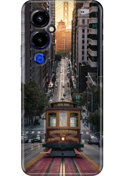 Tecno Pova 4 Pro Kılıf Renkli Temalı Pova 4 Pro Silikon California