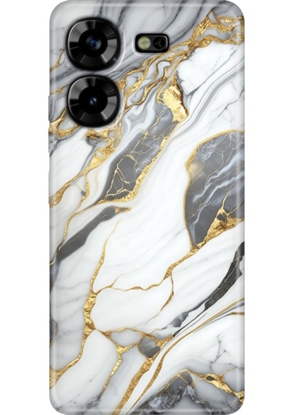 Tecno Pova 5 Kılıf Renkli Esnek Silikon Arsos Mermer