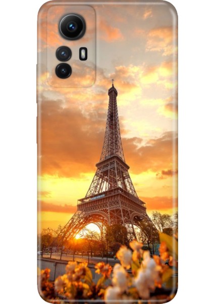 Xiaomi Redmi Note 12S Kılıf Desenli Ermer Silikon Eyfel