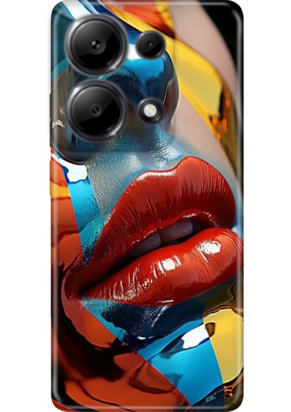 Xiaomi Redmi Note 13 Pro 4g Kılıf Renkli Tasarım Esnek Silikon Makyaj