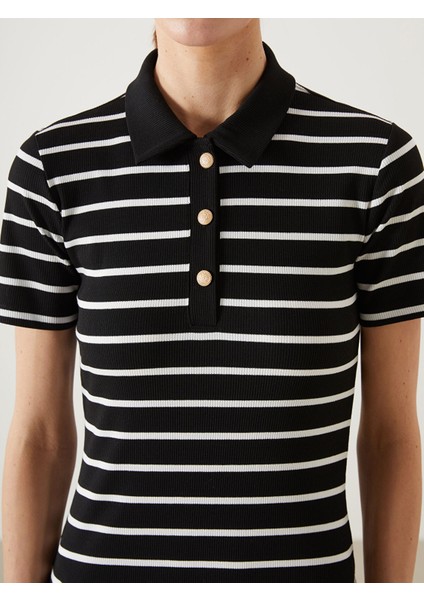 Yeni Sezon Gömlek Yaka Çizgili Elbise modelleri