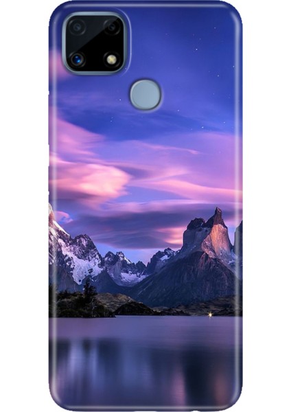 Realme C25 Kılıf Desenli Silikon Renkli Phone Case Kuzey