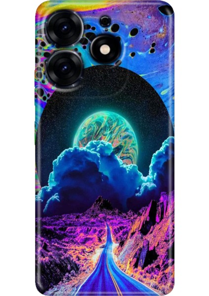 Tecno Spark 10 Pro Kılıf Renkli Temalı Tarz Silikon Dream Road