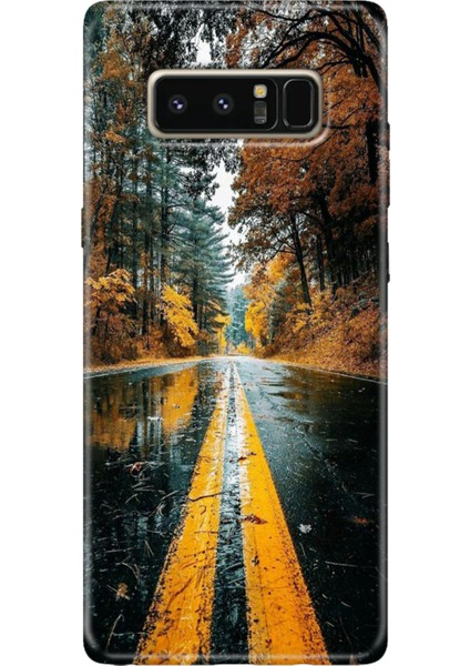 Samsung Galaxy Note 8 Kılıf Renkli Temalı Note8 Silikon Korku Yolu