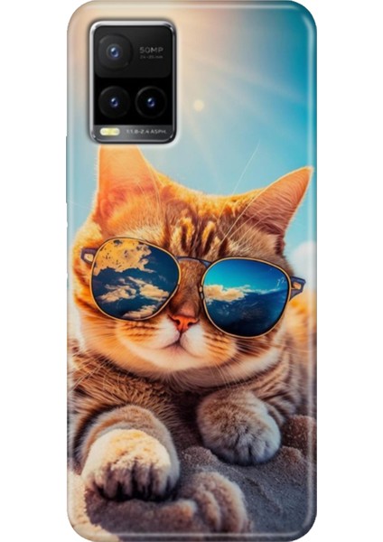 Vivo Y21S Y33S Y32 Kılıf Desenli Silikon Esnek Kapak Cat