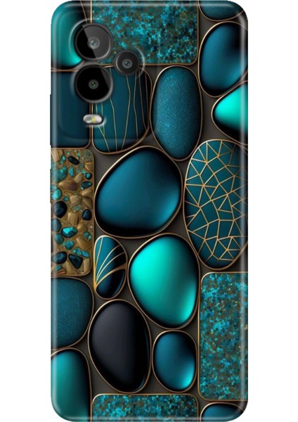 General Mobile Gm 24 Pro Kılıf Desenli Esnek Silikon Temalı Marble