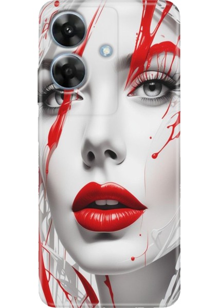 Realme Note 60 4g Kılıf Renkli Baskılı Tasarım Desenli Case Lady