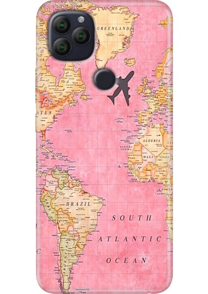 General Mobile Gm 22 - 22S Kılıf Desenli Rubber Silikon Map