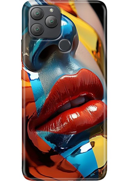 General Mobile Gm 22 Plus Kılıf Desenli Esnek Silikon Uv Makyaj