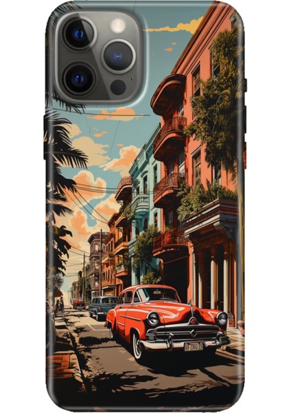 iPhone 12 Pro Max Kılıf Tasarım Baskılı Silikon Küba