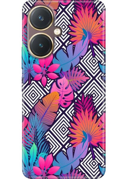 Vivo Y27 Kılıf Desenli Kapak Renkli Tpu Uv Botanik