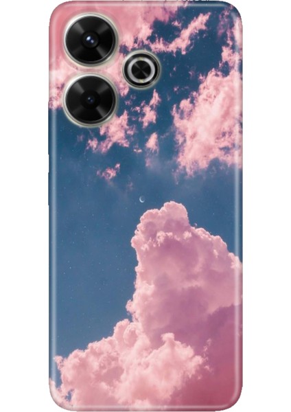 Xiaomi Redmi 13 4g Kılıf Renkli Tpu Baskı Ermer Silikon Pembe Bulut
