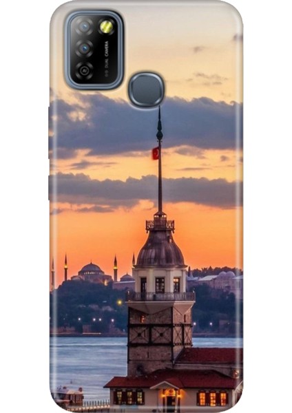 Infinix Smart 5 Uyumlu Kılıf Renkli Smart 5 Silikon Kız Kulesi