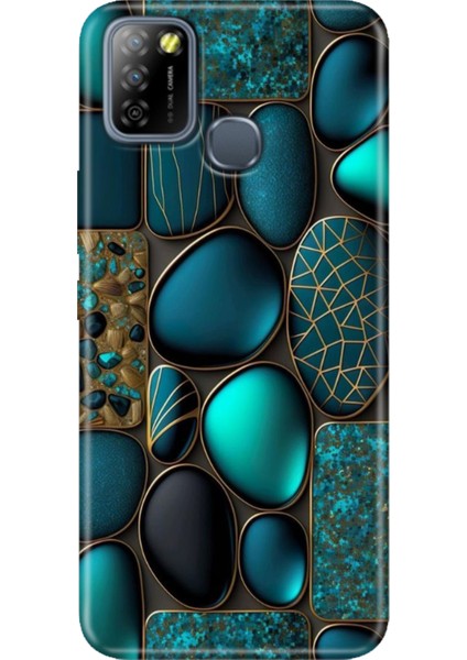 Infinix Smart 5 Uyumlu Kılıf Renkli Smart 5 Silikon Marble