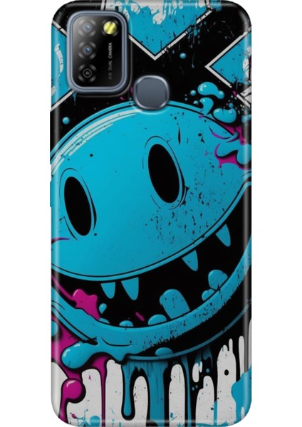 Infinix Smart 5 Uyumlu Kılıf Renkli Smart 5 Silikon Vintage Wall