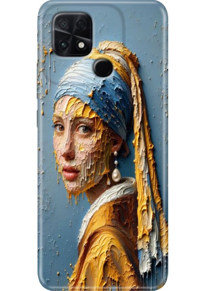 Poco C40 Kılıf Renkli Temalı Silikon Inciküpeli