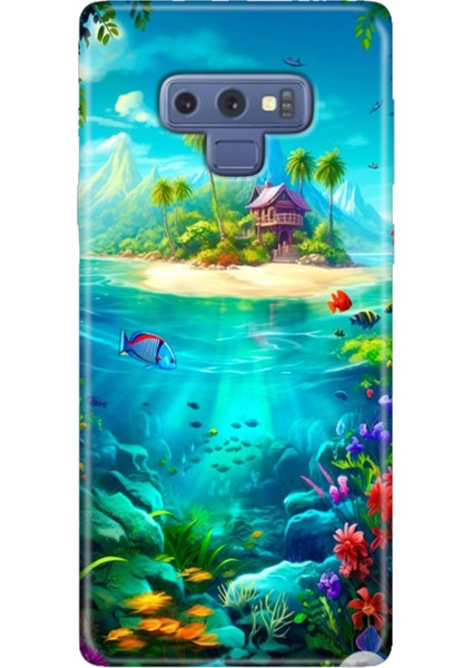 Samsung Galaxy Note 9 Kılıf Renkli Esnek Silikon Island