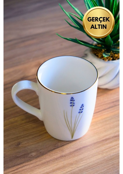 Porselen Natura Lavanta Kulplu Mug Kupa 9cm 220ML Tekli fırsatları
