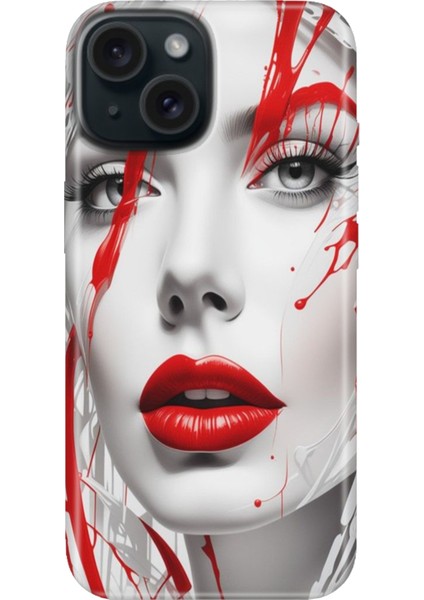 iPhone 13 - 14 Kılıf Desenli Kapak Renkli Tpu Uv Lady