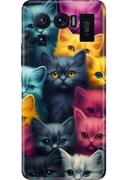 Xiaomi Mi 11 Ultra Kılıf Desenli Outlet Silikon Kedi Ordusu