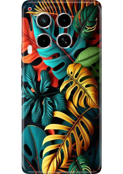 Tecno Camon 30 Kılıf (Cl6) Uyumlu Silikon Desenli Kapak Renkli Orman