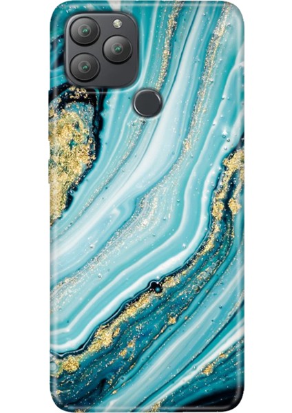 General Mobile Gm 22 Plus Kılıf Desenli Esnek Silikon Uv Simli Taş