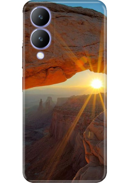 Vivo Y17S Kılıf Desenli Kapak Renkli Silikon Cvr Sun