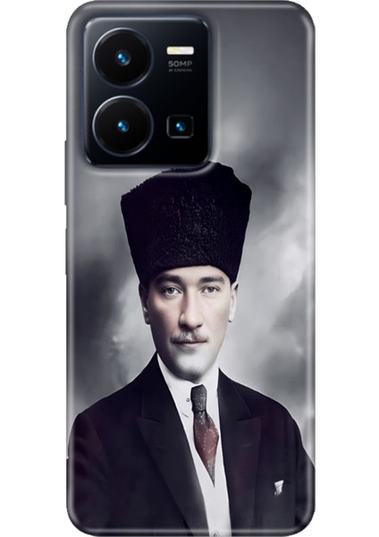 Vivo Y22S -Y35 Kılıf Desenli Kapak Renkli Tpu Uv Atatürk