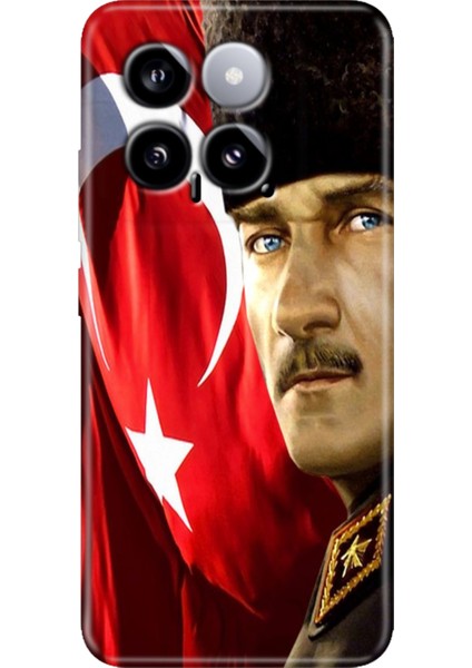 Xiaomi Mi 14 Kılıf Renkli Rubber Kapak Silikon Mustafa Kemal