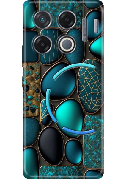 Infinix Gt 20 Pro Kılıf Renkli Esnek Silikon Marble