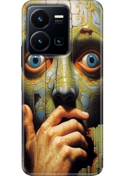 Vivo Y22S -Y35 Kılıf Desenli Kapak Renkli Tpu Uv Iluzyon