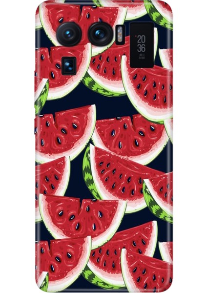 Xiaomi Mi 11 Ultra Kılıf Desenli Outlet Silikon Karpuz