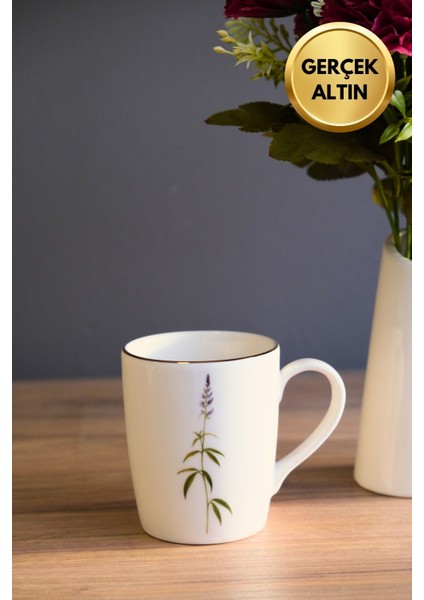 Porselen Natura Salkım Kulplu Mug Kupa 9cm 220ML Tekli indirimleri
