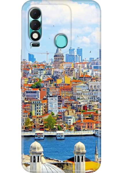 Tecno Spark 8t Kılıf Desenli Kapak Renkli Istanbul