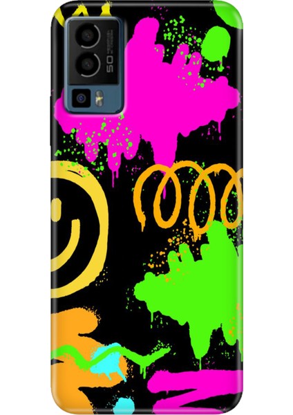 General Mobile Gm 23 Kılıf Desenli GM23 Silikon Case Uv Smile