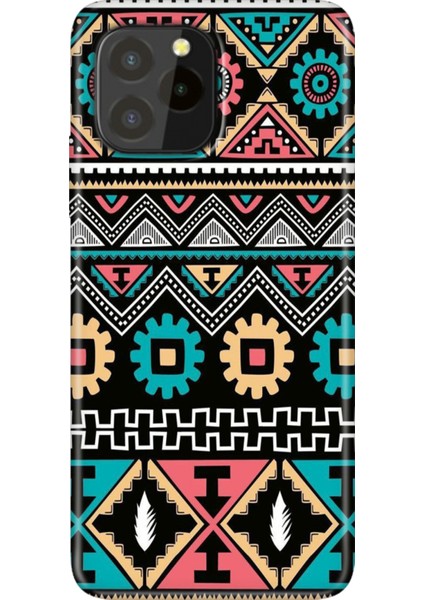 Oukitel C21 Pro / Plus Uyumlu Kılıf Desenli Silikon Renkli Tpu Uv Etnik