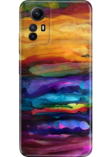 Xiaomi Redmi Note 12S Kılıf Desenli Ermer Silikon Sulu Boya
