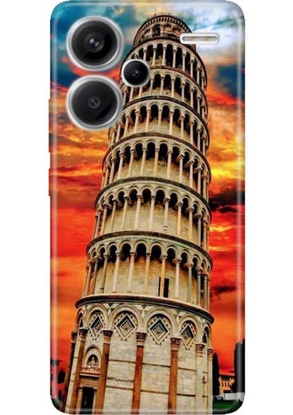 Xiaomi Redmi Note 13 Pro Plus 5g Kılıf Tasarım Outlet Silikon Pizza Kulesi