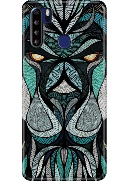 Reeder P13 Blue Max Kılıf Desenli Kapak Baskı Uv Lion Mandala