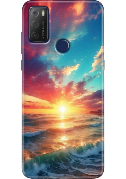 Tcl 20E Kılıf Desenli Silikon Kampanyalı Kapak Okyanus