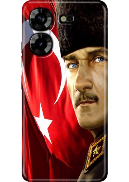 Tecno Pova 5 Kılıf Renkli Esnek Silikon Mustafa Kemal