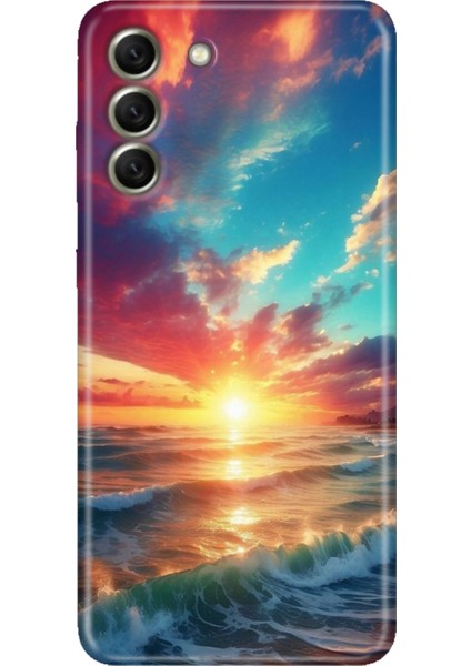 Samsung Galaxy S21 Fe Kılıf Desenli Kapak Renkli Tpu Uv Okyanus