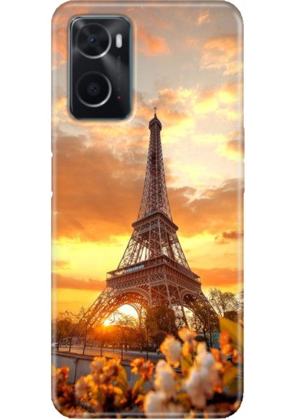 Oppo A76 Kılıf Silikon Tasarım Stok Eyfel