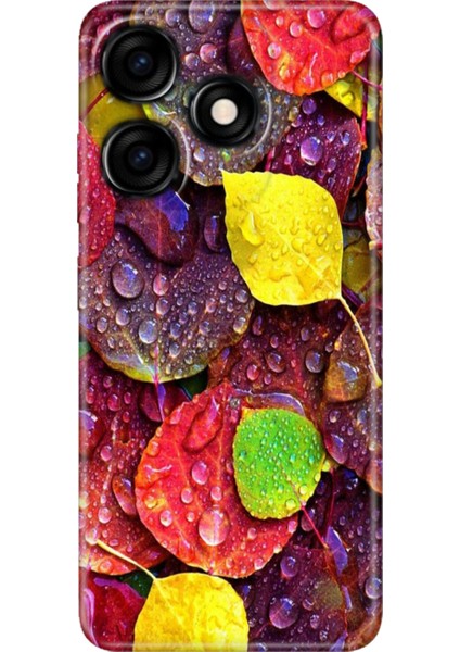 Tecno Spark 10 4g - 10C Kılıf Renkli Özel Çizim Esnek Silikon Sonbahar