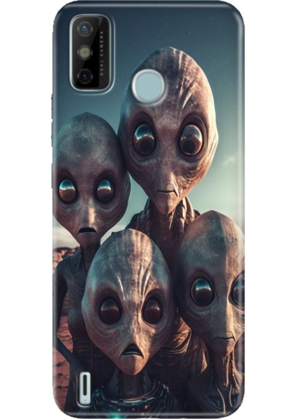 Tecno Spark 6 Go Kılıf Desenli Kapak Renkli Ermer Ufo