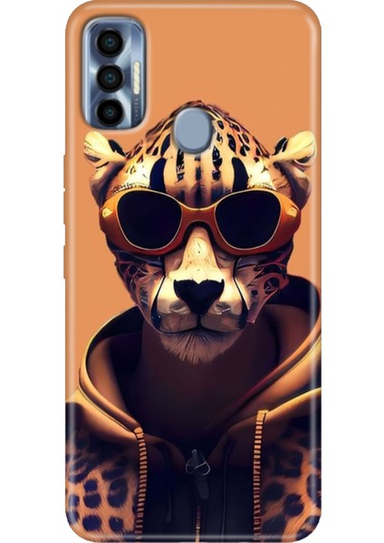 Tecno Spark 7 Pro Kılıf Renkli Silikon Tiger