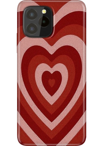 Oukitel C21 Pro / Plus Uyumlu Kılıf Desenli Silikon Renkli Tpu Uv Mat Kalp