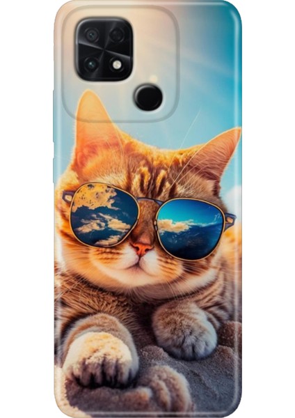Poco C40 Kılıf Renkli Temalı Silikon Cat